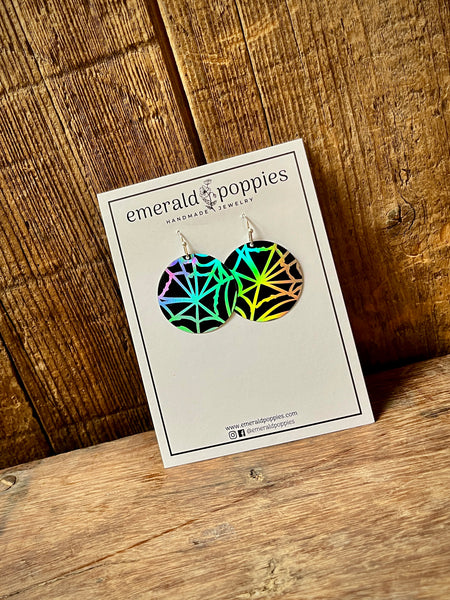 Iridescent Spiderwebs - Round