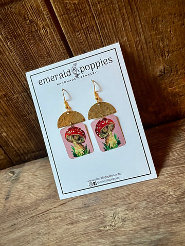 Toadstool Brass Cap - Back to School