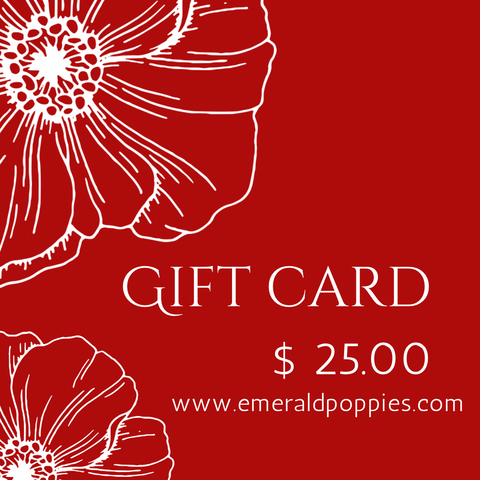 Emerald Poppies Gift Card