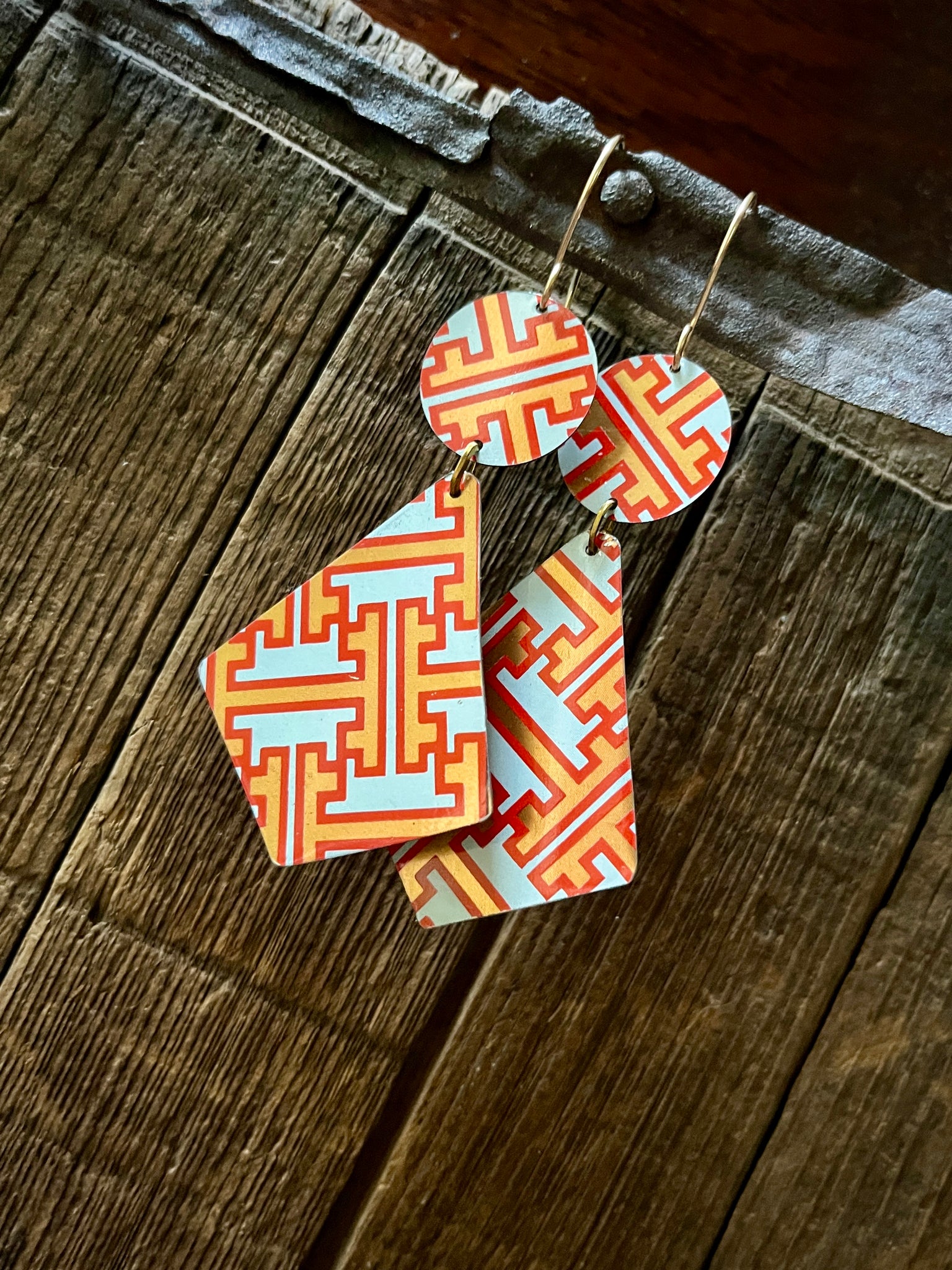 Orange and Gold geometric stack