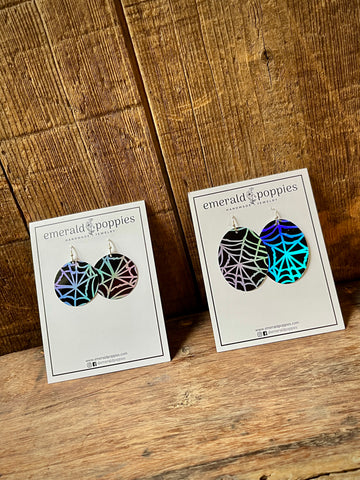 Iridescent Spiderwebs - Oval