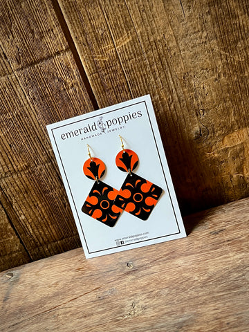 Orange and Black Diamond Stack